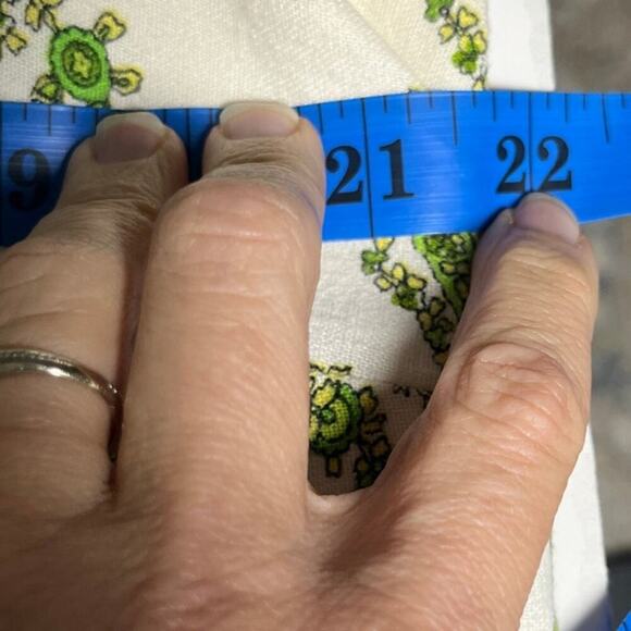 Positive Attitude Linen Blend‎ Sleeveless Top Size 16 Green Paisley Print - Picture 9 of 13